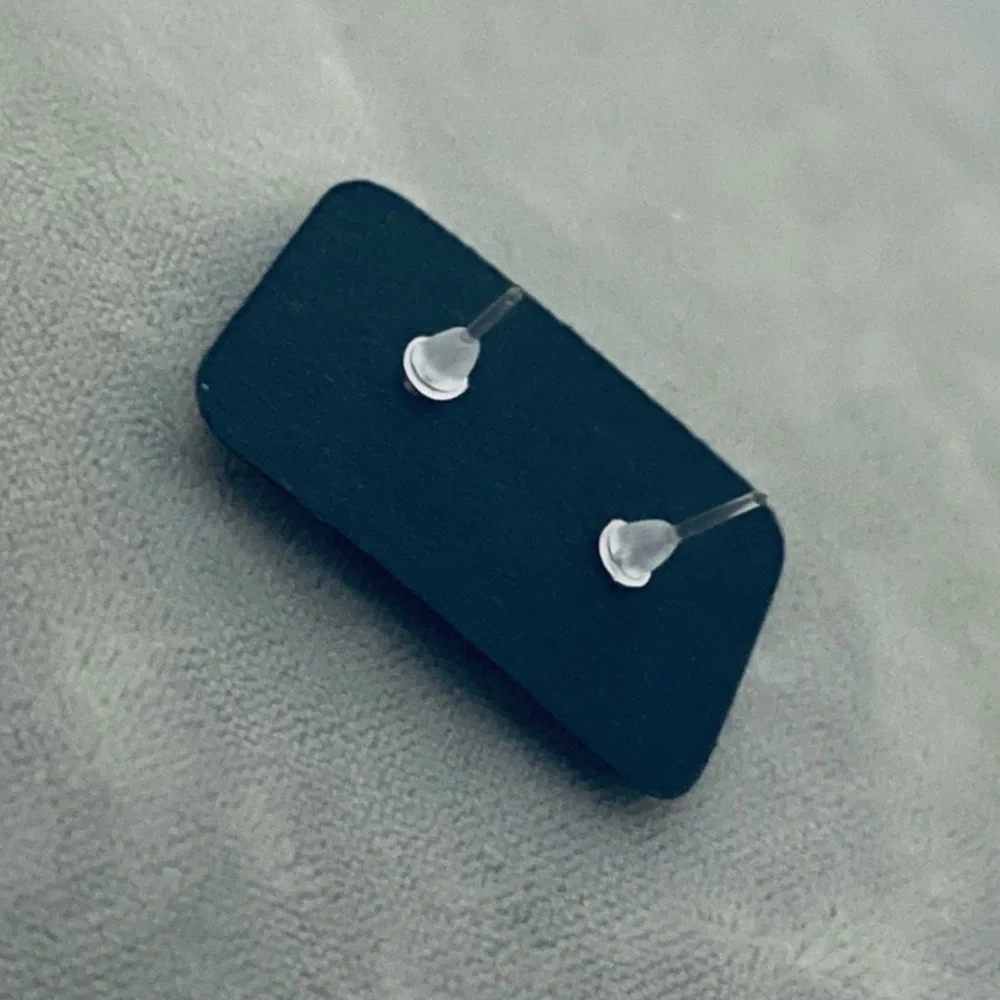 New Artisan Cantaloupe Slices Polymer Clay Sterling Silver Stud Earrings